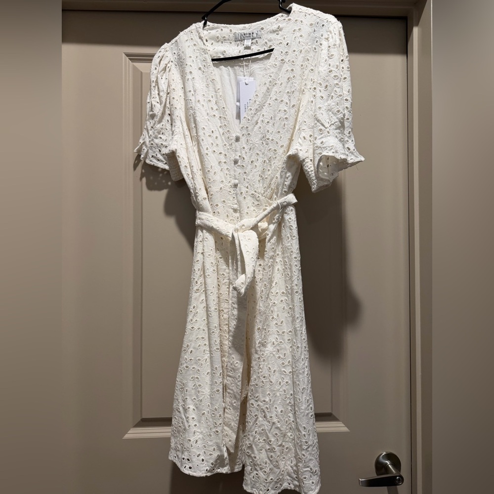Ever New Cream Eyelet Dress